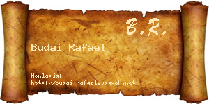 Budai Rafael névjegykártya